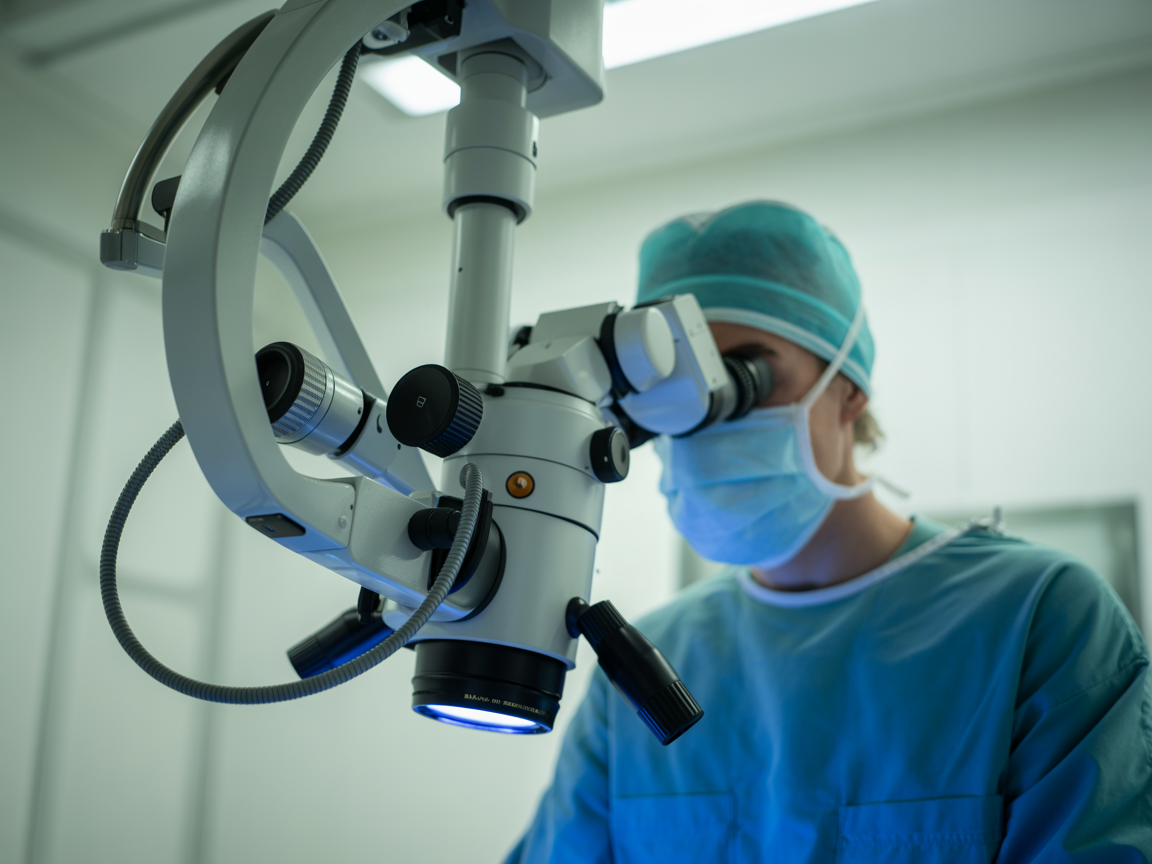 a cinematic close up photograph of a doctor performin an operation