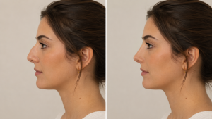 before and after nose surgery in Essex clinic